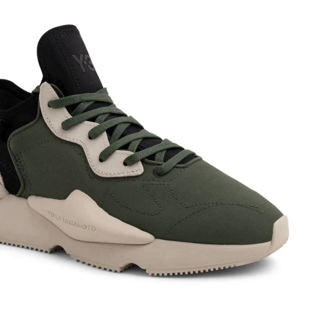 Y3 Kaiwa Shoes Yohji Yamamoto Adidas Ye Olive Blk Cream Rare Mens 12.5 Fast Ship - Picture 5 of 8